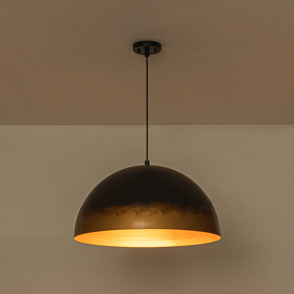 1-Light Distressed Ombré Oversized Domed Pendant