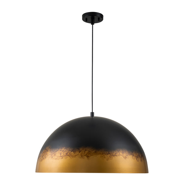 1-Light Distressed Ombré Oversized Domed Pendant