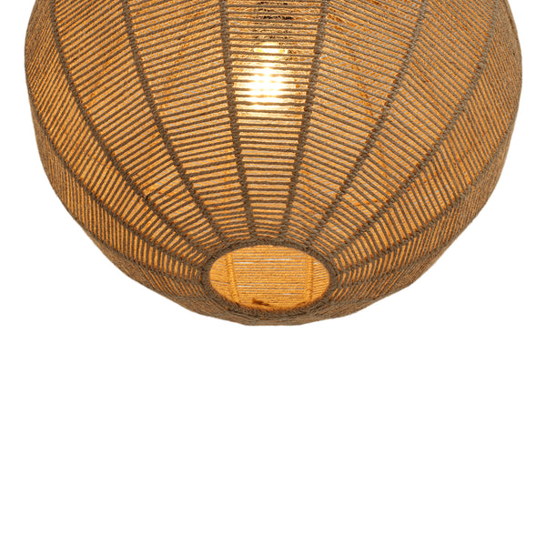 Boho 1-Light Oversized Hemp Cord Woven Sphere Pendant