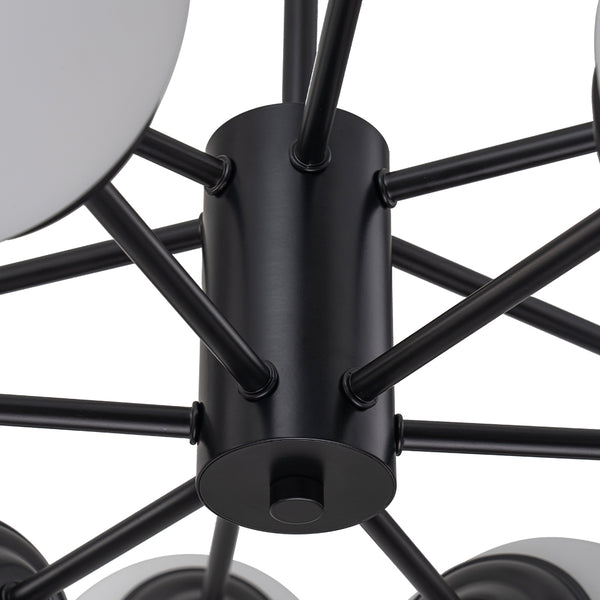 12-Light Modern Decorative Frosted Glass Globe Chandelier