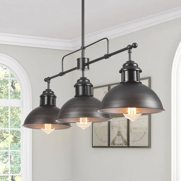 3-Light Pendant Modern Linear Kitchen Island Lighting
