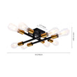 Load image into Gallery viewer, 8-Light Linear Semi Flush Mount Ceiling Light