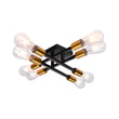 Load image into Gallery viewer, 8-Light Linear Semi Flush Mount Ceiling Light