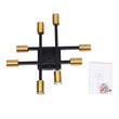 Load image into Gallery viewer, 8-Light Linear Semi Flush Mount Ceiling Light