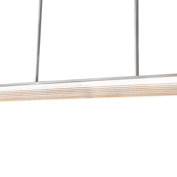 Minimalist Elongated LED Linear Glass LED Dining Pendant