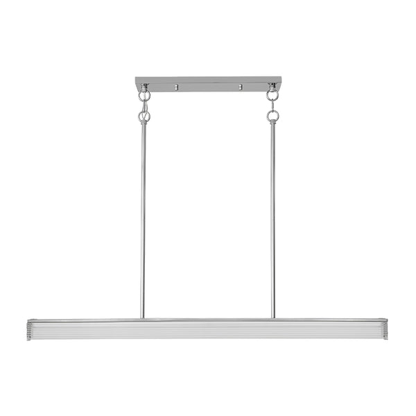 Minimalist Elongated LED Linear Glass LED Dining Pendant