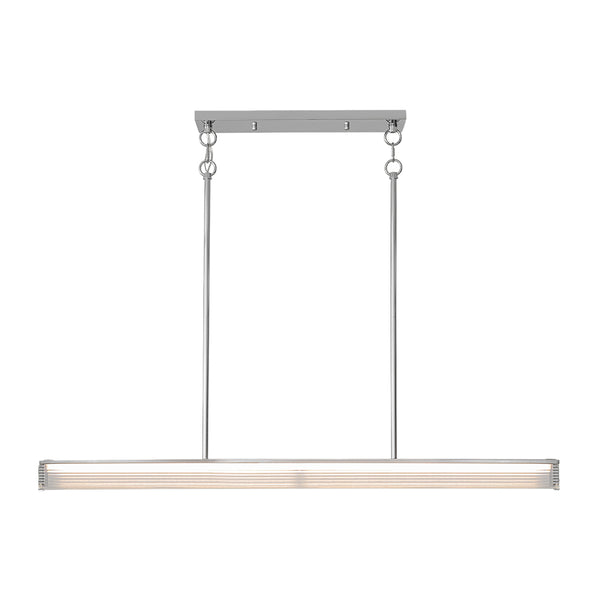 Minimalist Elongated LED Linear Glass LED Dining Pendant