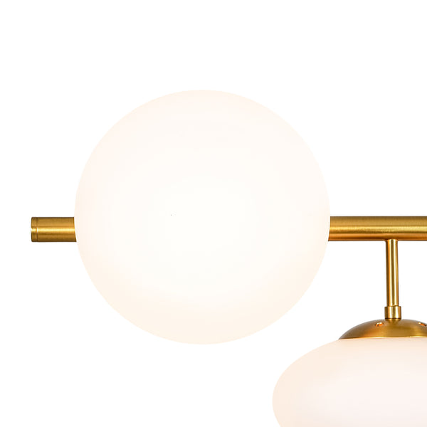 Frosted Opal 5-Light Ellipse Glass Linear Chandelier