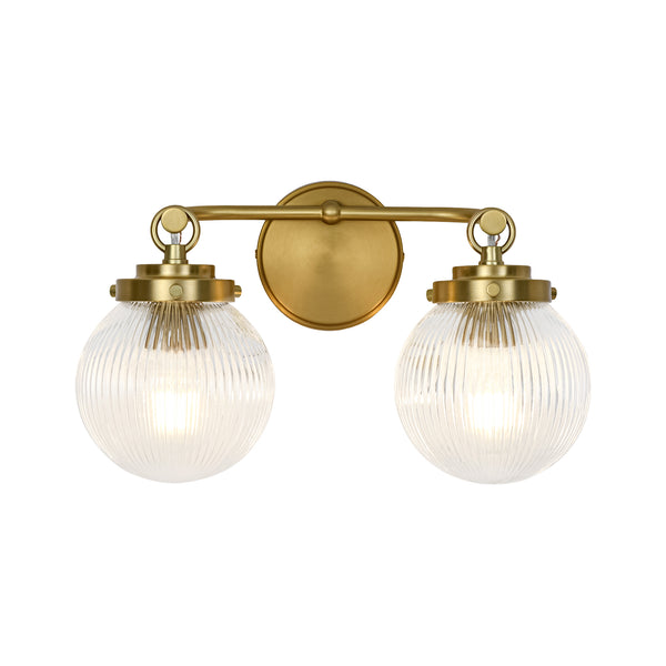 Glam Vanity Ribbed Glass Dew Single Wall Sconce