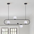 Load image into Gallery viewer, Mid-Century Modern Oval Globe Linear Chandelier