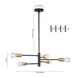 Load image into Gallery viewer, Minimalist Linear 5-Light Branch Chandelier