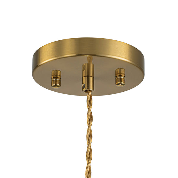 Modern 1-Light Fluted Drum Glass Single Island Pendant