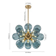 Load image into Gallery viewer, Modern 18-Light Hand Blown Glass Cluster Chandelier
