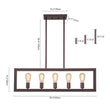 Load image into Gallery viewer, Modern 5-Light Flat Rectangle Metal Island Chandelier