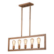 Load image into Gallery viewer, Modern 5-Light Flat Rectangle Metal Island Chandelier