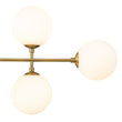 Load image into Gallery viewer, Modern 8-Light Linear Opal Glass Globe Chandelier