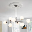 Load image into Gallery viewer, Modern 8-Light Linear Opal Glass Globe Chandelier