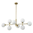 Load image into Gallery viewer, Modern 8-Light Linear Opal Glass Globe Chandelier