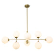 Load image into Gallery viewer, Modern 8-Light Linear Opal Glass Globe Chandelier