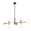 Load image into Gallery viewer, Modern 8-Light Linear Opal Glass Globe Chandelier