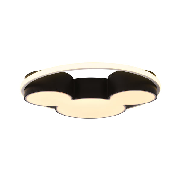 Modern Black Mickey Mouse Dimmable LED Flush Mount