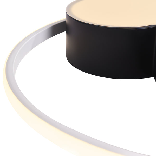 Modern Black Mickey Mouse Dimmable LED Flush Mount