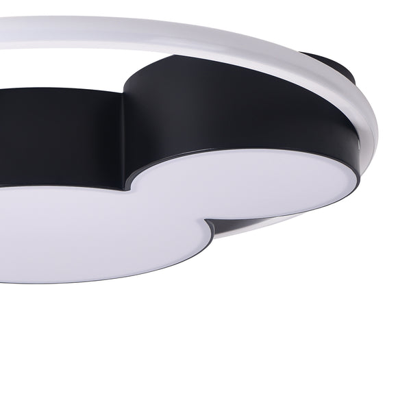 Modern Black Mickey Mouse Dimmable LED Flush Mount