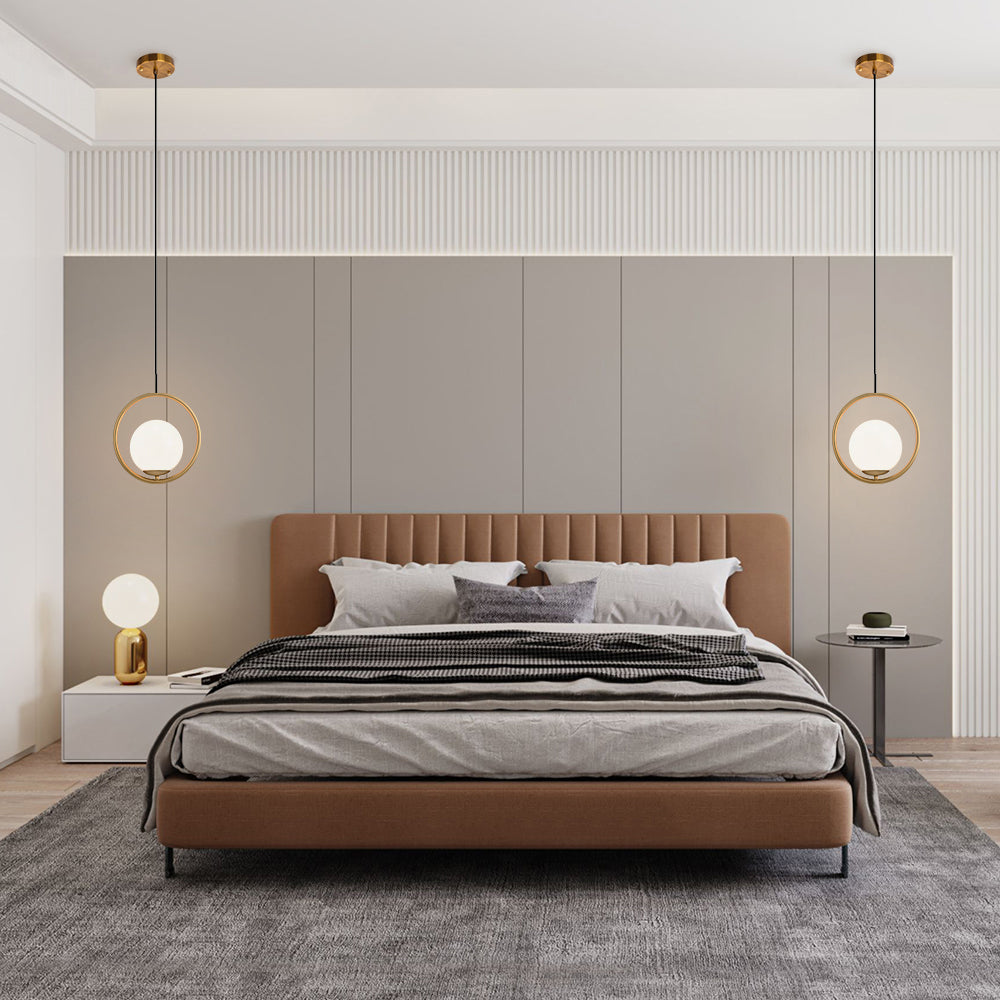 Modern Brass Hanging Globe Pendant Light | Chandelierias, Globe Pendant ...