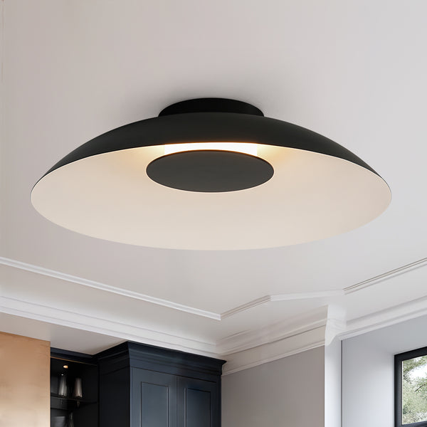 Modern Dimmable LED Saucer Semi-Flush Mount