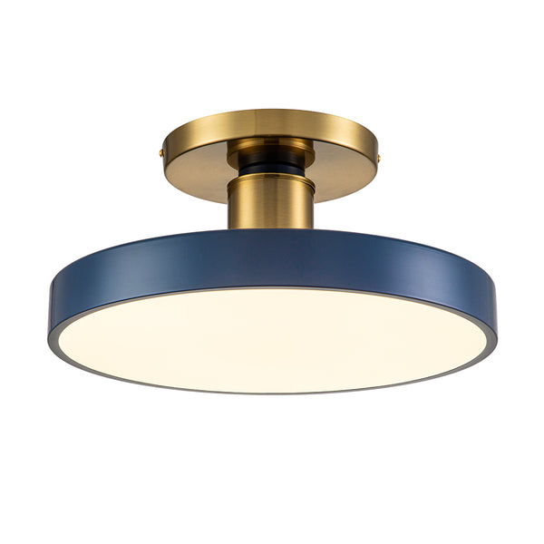 Modern Minimalist Dimmable LED Drum Semi Flush Mount