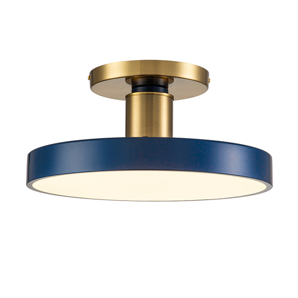 Modern Minimalist Dimmable LED Drum Semi Flush Mount