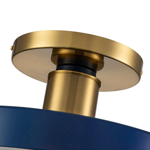 Modern Minimalist Dimmable LED Drum Semi Flush Mount
