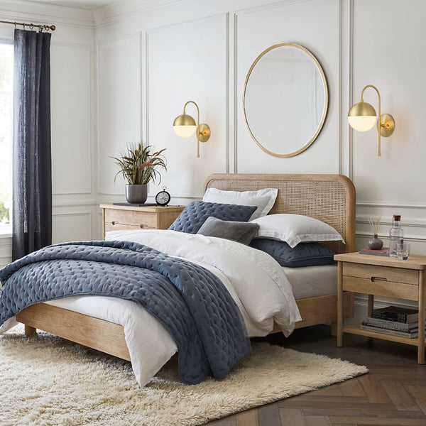 Modern Single-Light Glass Globe Wall Sconce