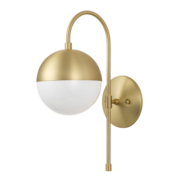 Modern Single-Light Glass Globe Wall Sconce