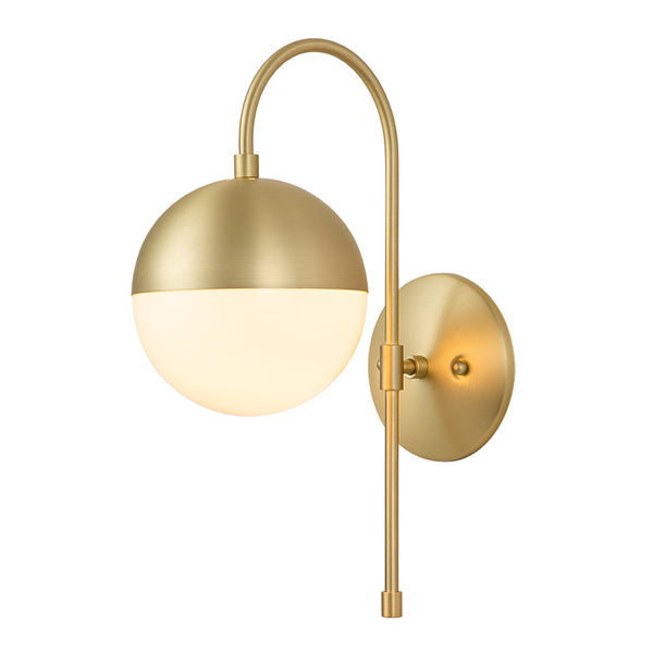 Modern Single-Light Glass Globe Wall Sconce
