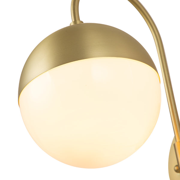Modern Single-Light Glass Globe Wall Sconce