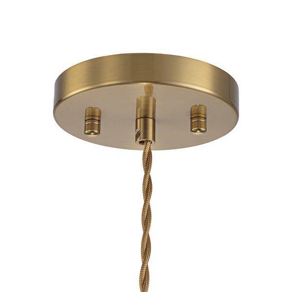 Modern 1-Light Fluted Drum Glass Single Island Pendant