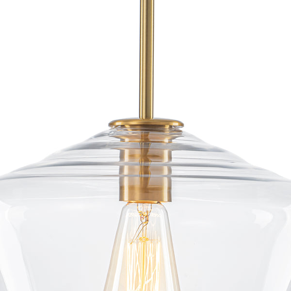 Modern 1-Light Sculptural Geo Glass Pendant