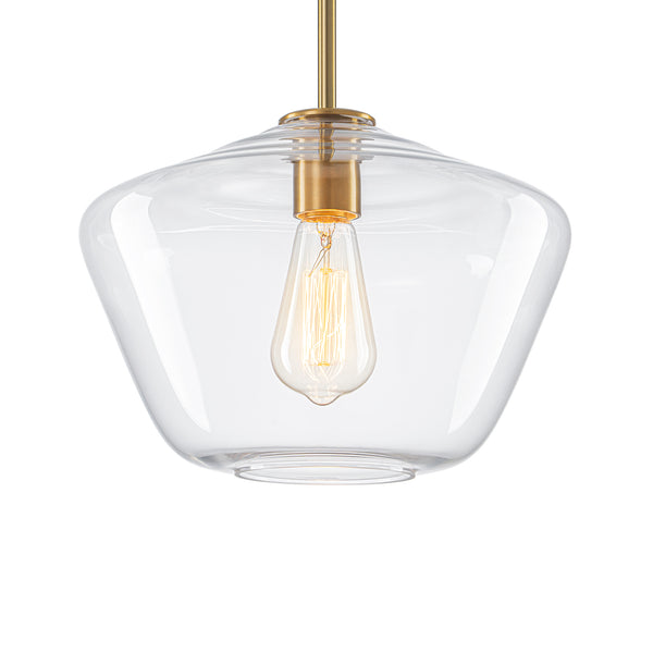 Modern 1-Light Sculptural Geo Glass Pendant