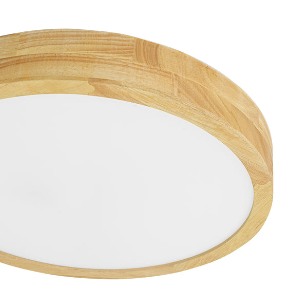 Scandinavia Wooden 5CCT Dimmable LED Round Flush Mount