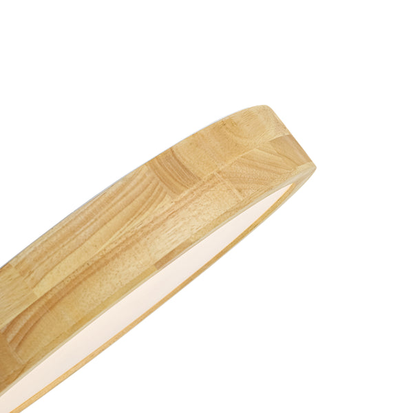 Scandinavia Wooden 5CCT Dimmable LED Round Flush Mount