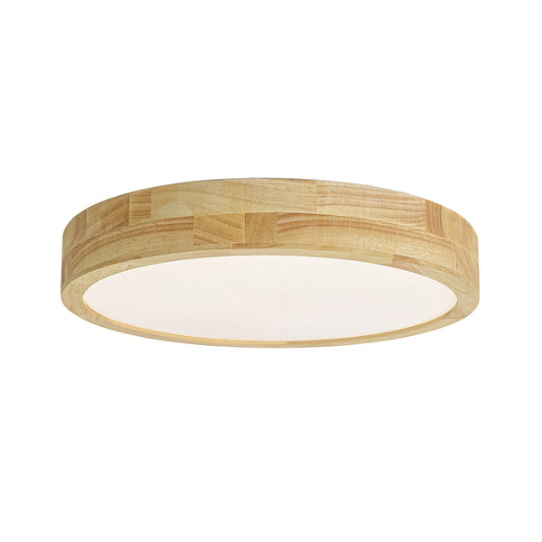 Scandinavia Wooden 5CCT Dimmable LED Round Flush Mount