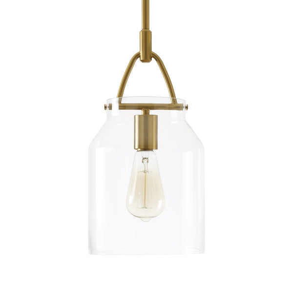 Scandinavia 1-Light Barrel Glass Hanging Kitchen Pendant