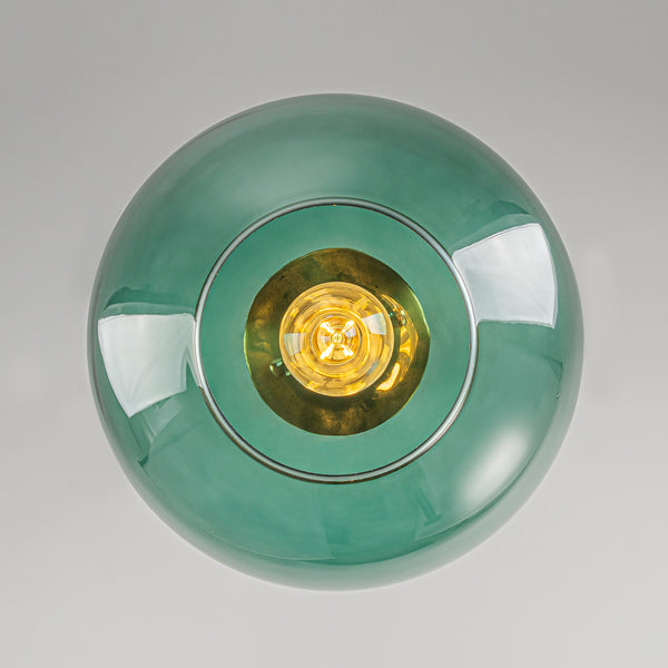 Sculptural Gradient Tinted Glass Globe Single Pendant
