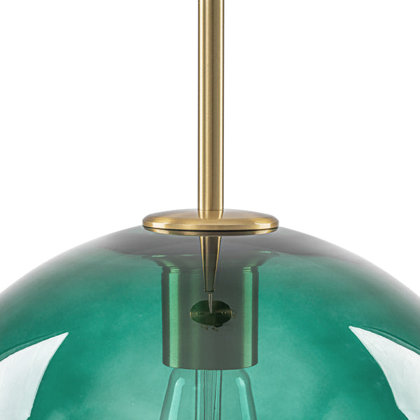 Sculptural Gradient Tinted Glass Globe Single Pendant