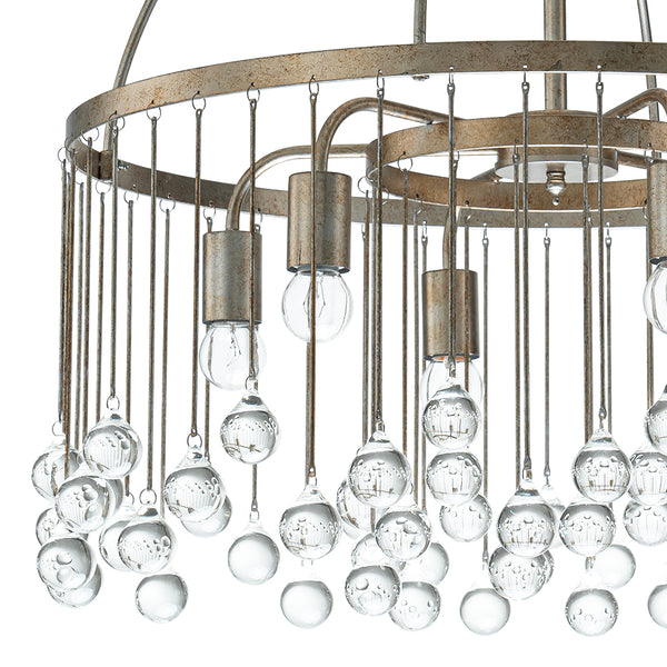 Vintage 6-Light Crystal Water Drop Chandelier