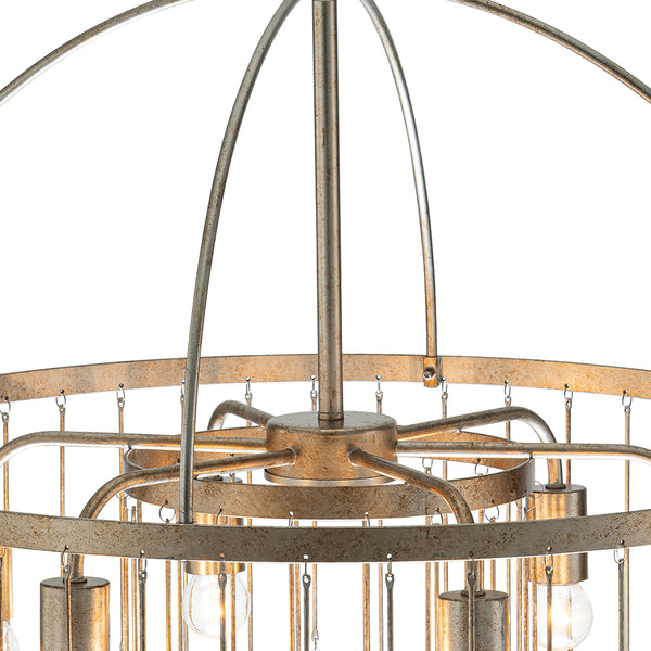 Vintage 6-Light Crystal Water Drop Chandelier