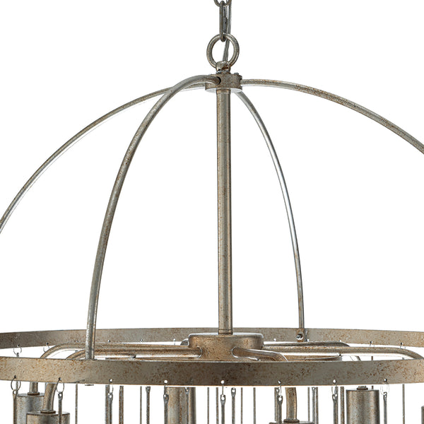 Vintage 6-Light Crystal Water Drop Chandelier