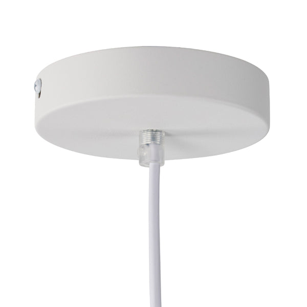 White 1-Light Cotton Paper Shade Lantern Pendant