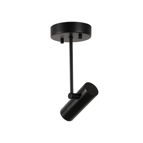 Chandelierias - 1 - Light Dimmable LED Semi - flush Track Lighting Spotlight - Semi Flush - Black - 2 - Pack